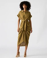Steve Madden Women's Tori Tie-Waist Short-Sleeve Shirtdress