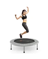 36 Inch Mini Folding Trampoline Portable Recreational Fitness Rebounder-Silver