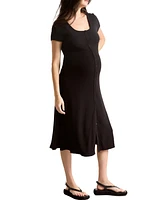 Hatch Collection Maternity Softest Rib Maternity/Nursing Midi Dress