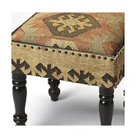 Upholstered Linen Ottoman for Cozy Living Room and Modern Home Accent
