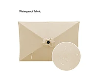 Casainc Rectangular Outdoor Market Umbrella
