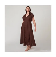 Estelle Aubrey V-Neck Midi Dress