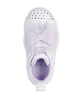 Skechers Toddler Girls Twinkle Toes: Twi-Lites 2.0 Sweetie Bow Fastening Strap Casual Sneakers from Finish Line