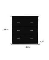 Three Drawer Dresser for Bedroom and Living Room Storage Solutions