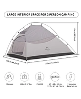 Naturehike Cloud Up Free Standing 2 Person Backpacking Tent Ultralight Nylon Double Layer Camping Tents for Two