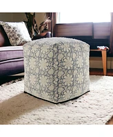 20" Beige 100% Cotton Ottoman