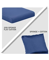 Aoodor Outdoor Chair Cushions Set of 2, 24"x24", Water Resistant Deep Seat with Handle & Adjustable Straps.