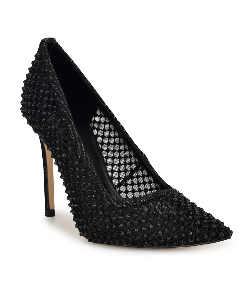 Nine West Women's Fresh Rhinestone Mesh Stiletto Pumps