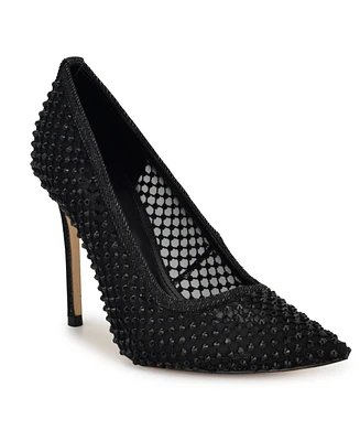 Nine West Women's Fresh Rhinestone Mesh Stiletto Pumps