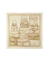 Coach Stacked Tabby Bags Print Silk Square Scarf