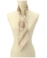 Coach Stacked Tabby Bags Print Silk Skinny Scarf