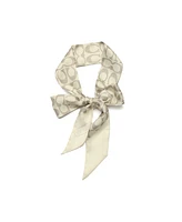 Coach Textured Signature Print Silk Skinny Scarf