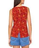 Vince Camuto Women's Printed Keyhole Tank Top