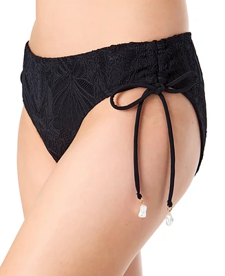 CeCe Women's La Vie A Mer Side-Shirred Textured Bikini Bottoms