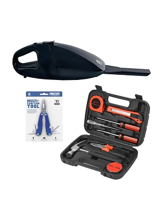 Pursonic Car Vacuum, Handy Solutions 9-Piece Tool Kit & 11-in-1 Multifunction Tool Bundle The Ultimate Home & Auto Essential Set
