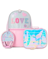 InMocean Big Girls Love Backpack, Lunch Bag & Headphone Set