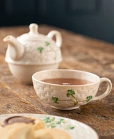 Belleek Pottery Shamrock Tea for One