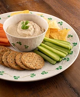 Belleek Pottery Shamrock Chip & Dip