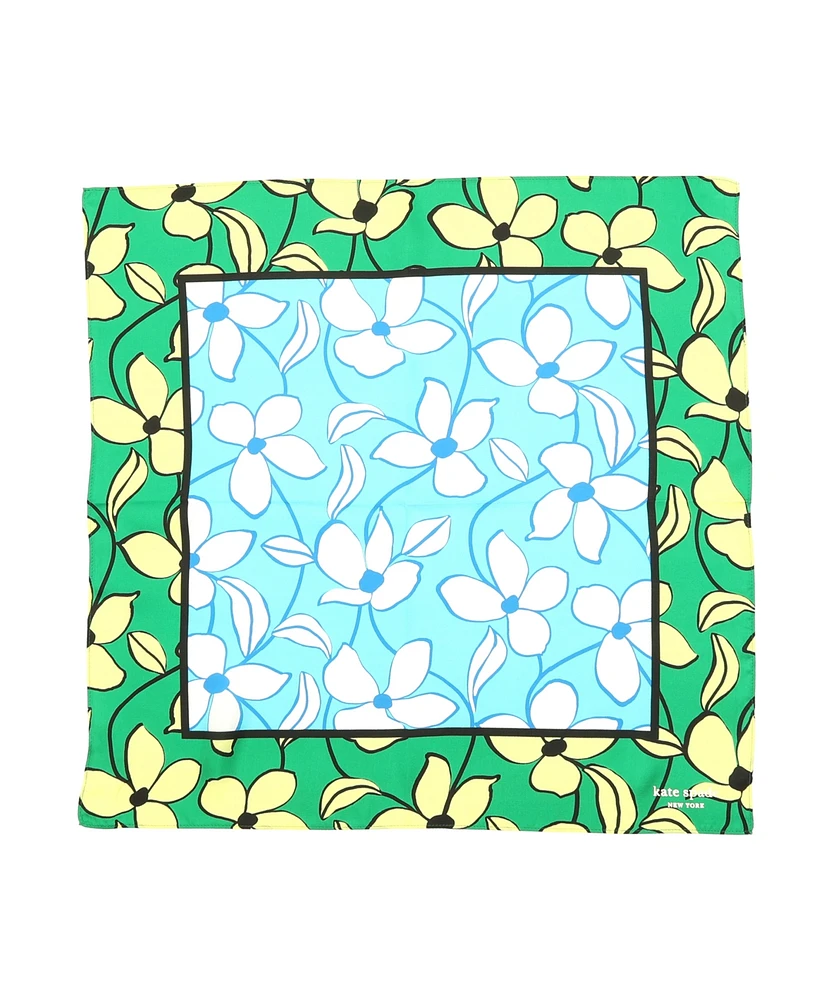 Kate Spade New York Women's Floral Vines Silk Bandana Scarf