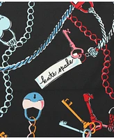 Kate Spade New York Women's Lock and Key Silk Square Scarf
