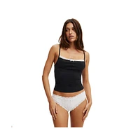Cotton On Women's Peached Jersey Lace Cami