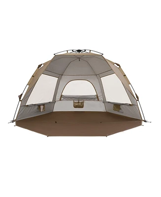 Naturehike Beach Tent Sun Shelter for 3-4 Person, Automatic Easy Set up Pop up Instant Tent, UPF50+ Uv Protection Portable Canopy Privacy Tent (Light