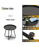 Patio Furniture Set 3 Piece Mixture Pattern Pe Rattan Steel Frame And Modern Round Table