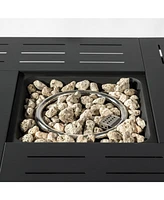 34inches Steel fire pit table Gas Fire Pit for Outdoor Outside Patio