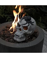 Halloween Demon Skull for Outdoor Fireplace and Fire Pit