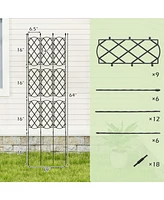 3-Pack Outdoor Plant Support Frame for Raised Garden Bed
