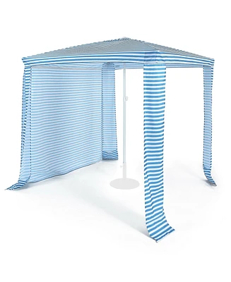 6.6 x 6.6 Feet Foldable and Easy-Setup Beach Canopy With Carry Bag-Blue