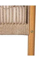 Woven Outdoor Lounge Chairs - Wood Frame & Cushions (Set of 2)