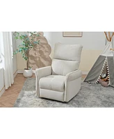 360 Swivel Rocker Recliner Chair - Gray Fabric