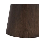 47" Round Dark Brown Dining Table - Modern Style