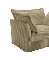 Camel Corduroy 3-Seater Slipcovered Sofa