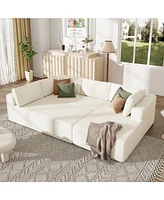 Modern Large Modular Sectional Sofa for Living Room, Bedroom, Salon