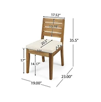 Acacia Wood 7-Piece Dining Set