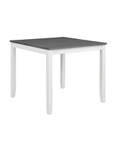 5-Piece Grey & White Dining Set for 4