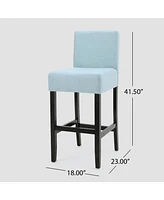 30-inch Fabric Barstool with Solid Wood Frame (Set of 2