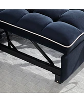 3-in-1 Convertible Sofa Bed Sleeper Chair (Black)