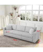106" Light Gray Modular Sofa - Comfortable, Modern Design
