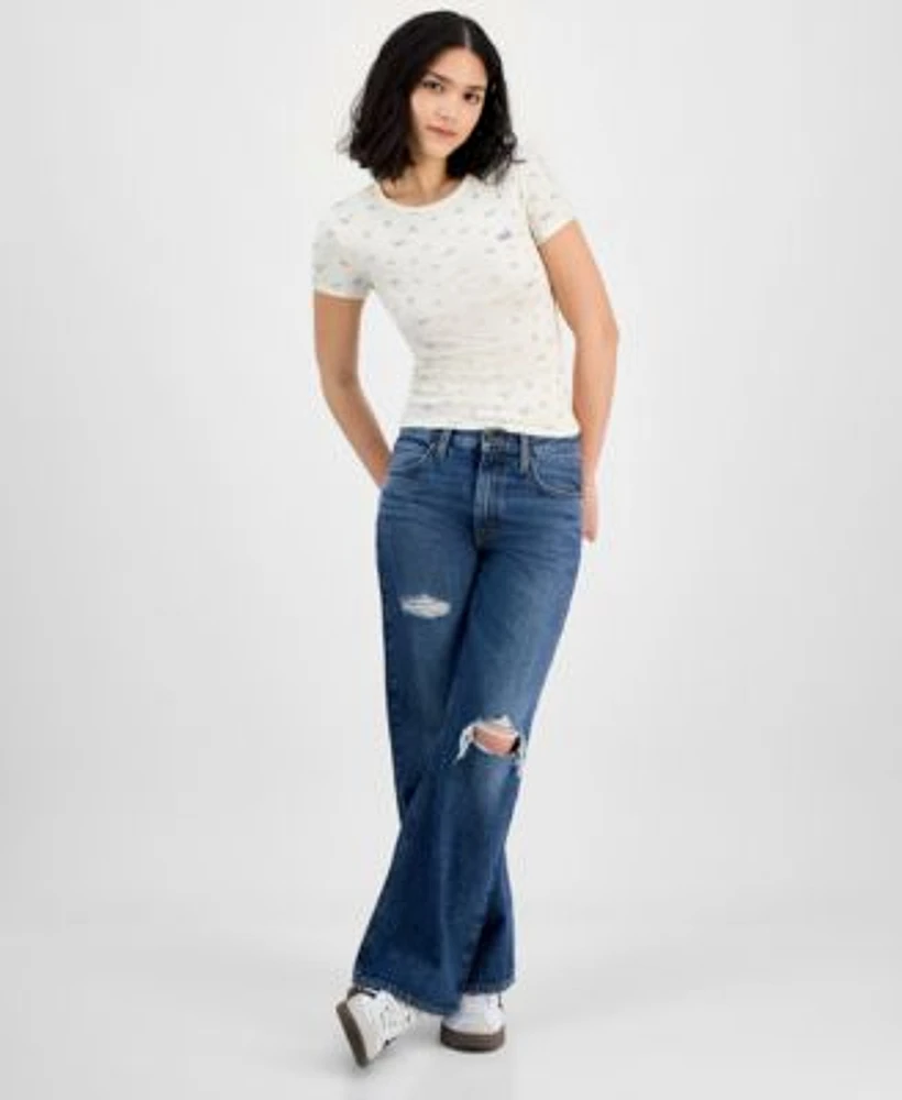 Levis Womens Classic Hayes Tee 94 Cotton Baggy Fit Bootcut Jeans Exclusively At Macys