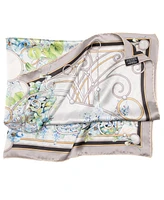 Lilac Garden - Hand Rolled Silk Foulard for Women