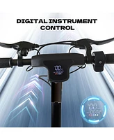 Electric Bike for Adults, 16' Folding Electric Bike Mini V2 with 350W Motor, 36V 7.5Ah Removable Battery, 15.5 mph, Ultra-Light Electric Bikes for Com