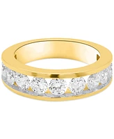 Forever Grown Diamonds Lab Diamond Channel Set Band (2 ct. t.w.) Sterling Silver or 14K Gold-Plated