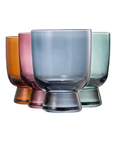 The Wine Savant Khen Pastel Muted Murano Wine Glasses, Set of 4