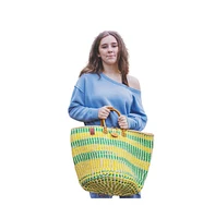 Citrus Handwoven Sisal Beach Straw Tote Basket