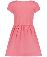 Tommy Hilfiger Big Girls Knit-to-Woven Short-Sleeve Dress