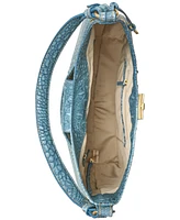 Brahmin Fallon Denim Secour Medium Leather Shoulder Bag