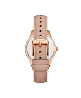 Fossil Women's Rye Multifunction Pink Leather Watch, 36mm